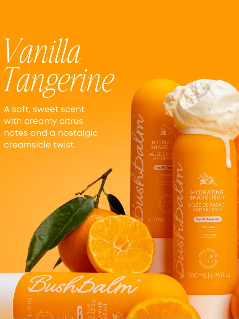 Bushbalm Vanilla Tangerine Shave Jelly